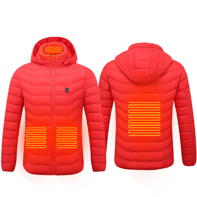 New Heated Jacket Coat USB Electric Jacket Cotton Coat Heater Thermal Clothing Heating Vest Men's Clothes Winter