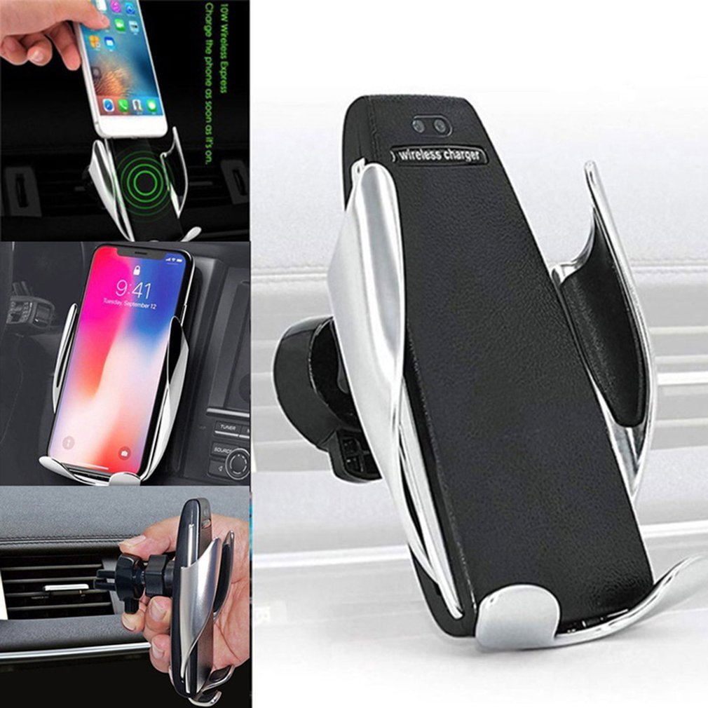 Car Wireless Charger 10W Induction Car Fast Wireless Charging With Car Phone Holder S5 - Genyornis Store