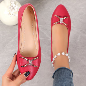 Fashion Bowknot Soft Bottom Large Size Casual Shoes