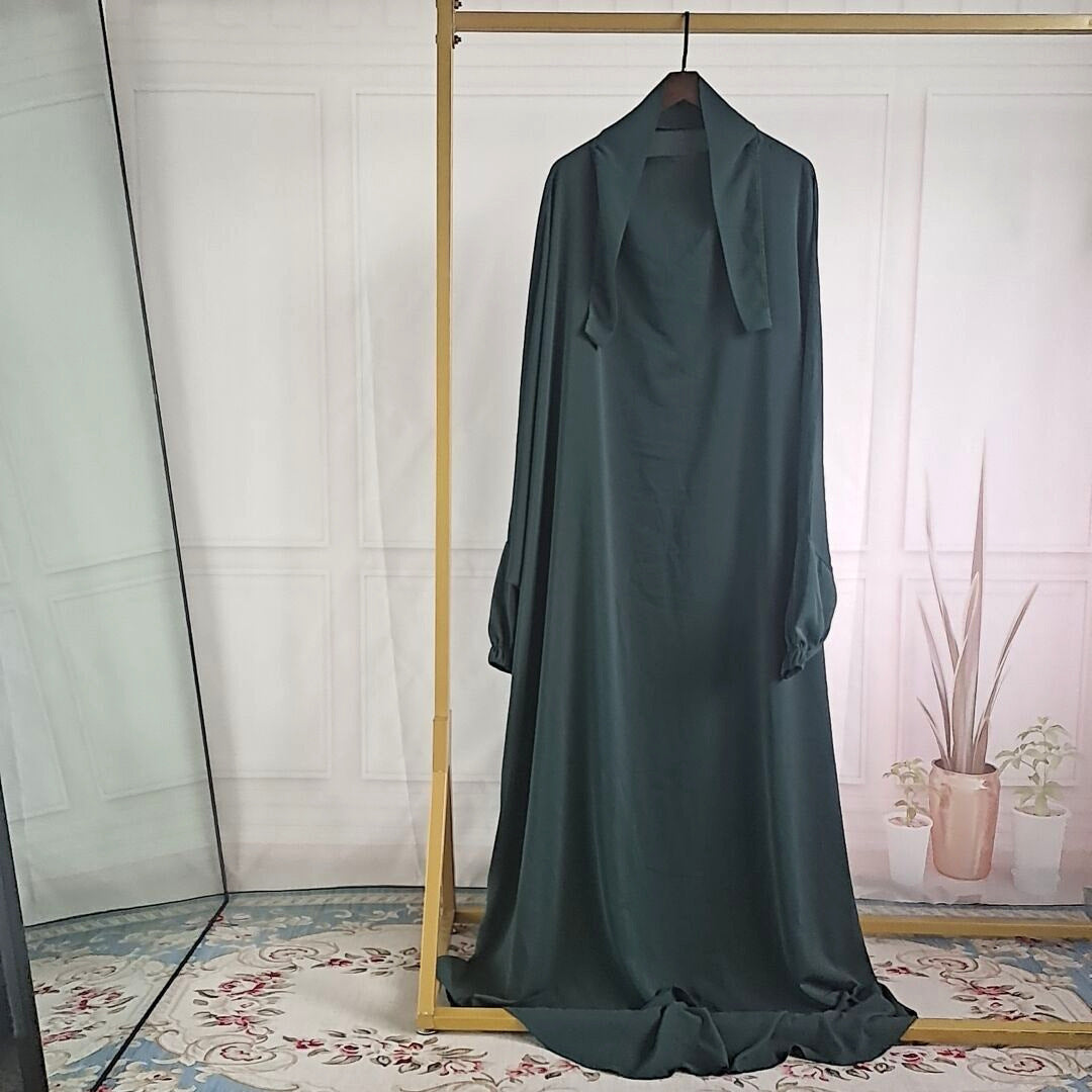 Amazon Abaya Dubai Turkey One-piece Prayer Dress