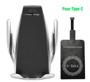 Car Wireless Charger 10W Induction Car Fast Wireless Charging With Car Phone Holder S5 - Genyornis Store