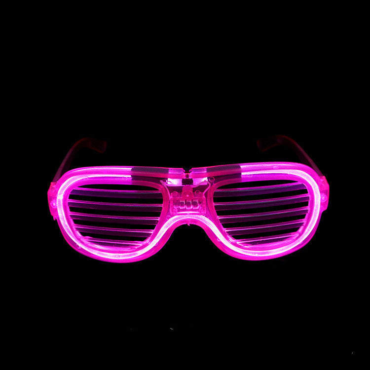 Luminous Glasses LED Light Up Glasses Party Decoration Purple Color Luminous Shutter Shades Glow Glasses Children Adults Holiday Accessories Gift - Genyornis Store