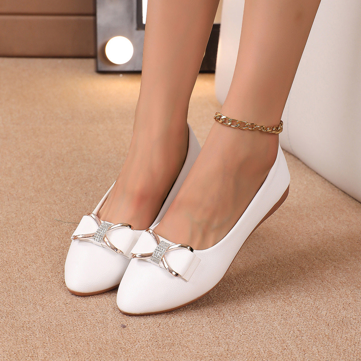 Fashion Bowknot Soft Bottom Large Size Casual Shoes