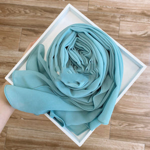 Women's Hijab Solid Pearl Chiffon Scarf