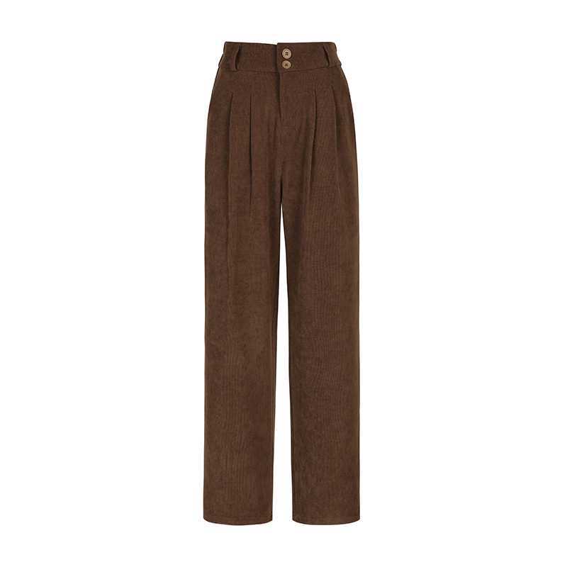 Autumn And Winter College Style Straight-leg Pants Corduroy Wide-leg Pants - Genyornis Store