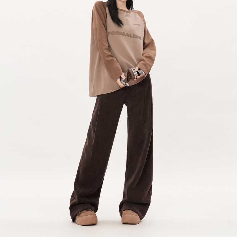 Autumn And Winter College Style Straight-leg Pants Corduroy Wide-leg Pants - Genyornis Store