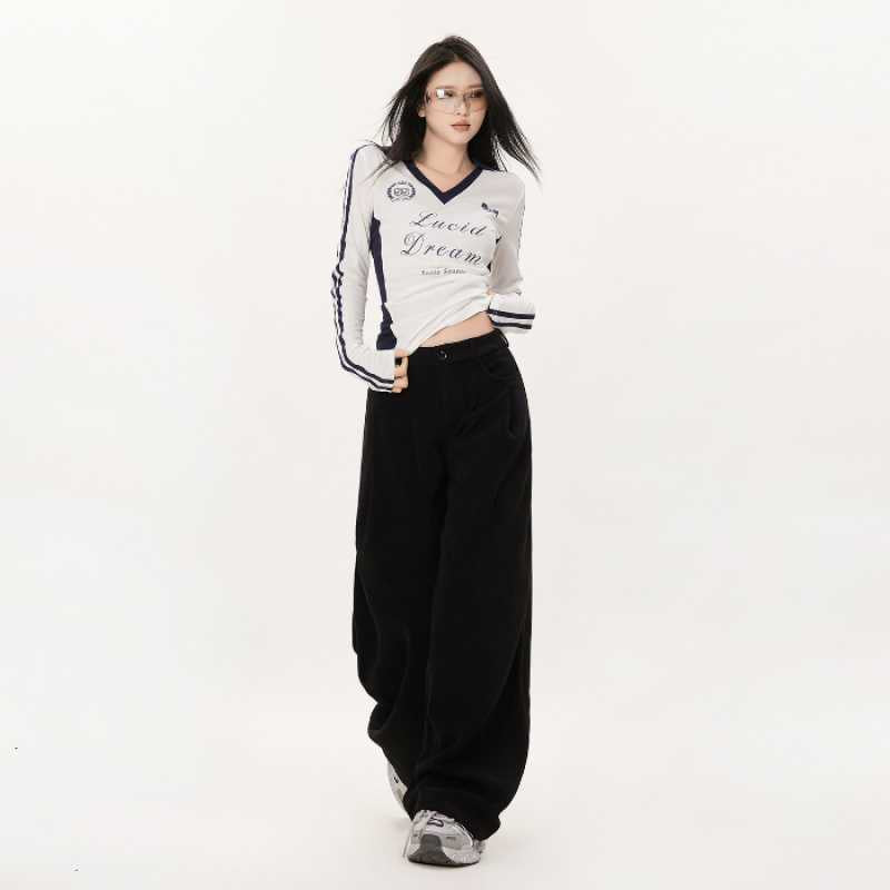 Autumn And Winter College Style Straight-leg Pants Corduroy Wide-leg Pants - Genyornis Store