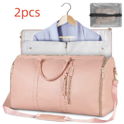 Large Capacity Travel Duffle Bag Women's Handbag Folding Suit Bag Waterproof Clothes Totes